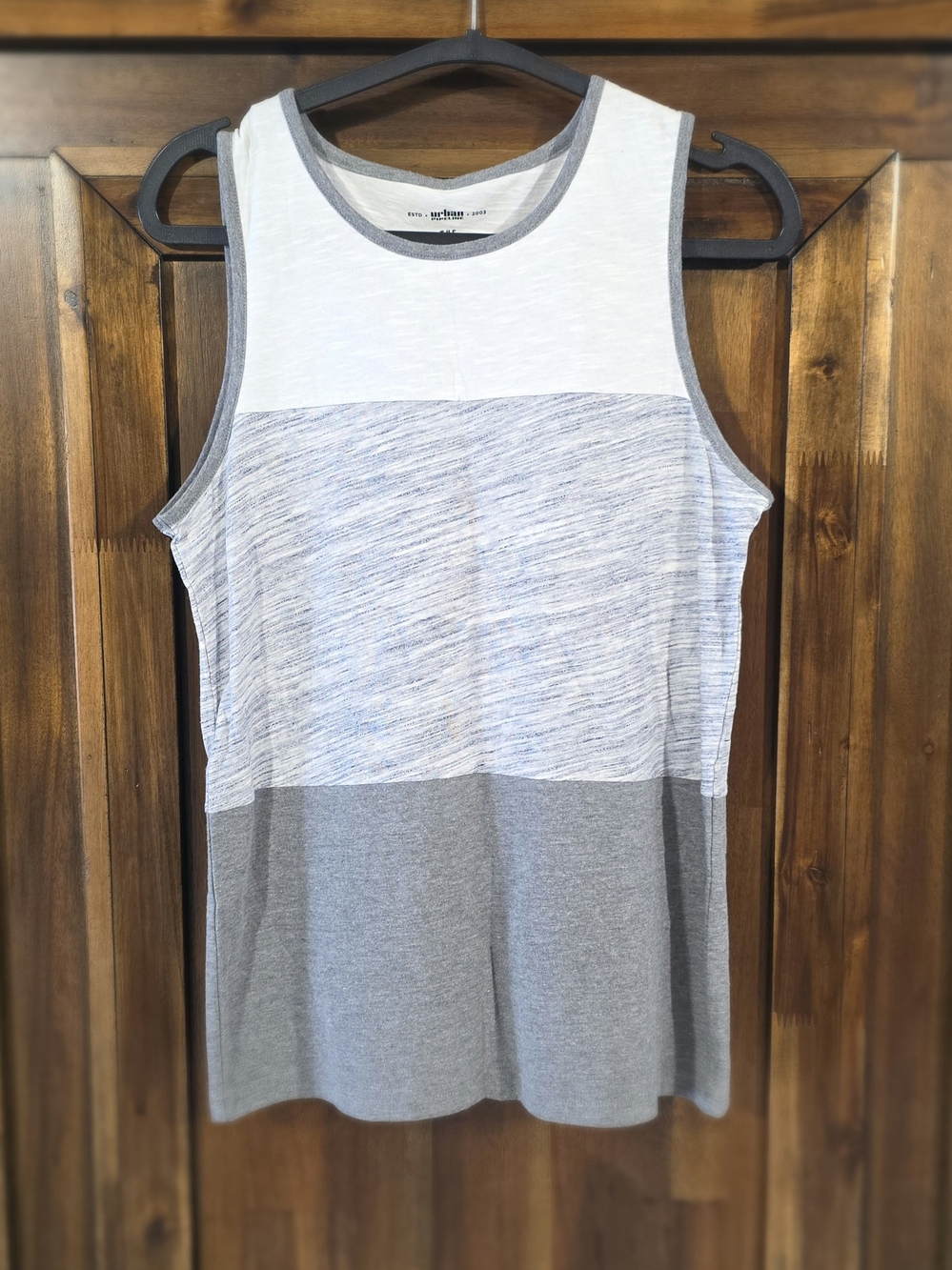 urban pipeline Boys Gray, White & Heather Gray Colorblock Ultimate Tank